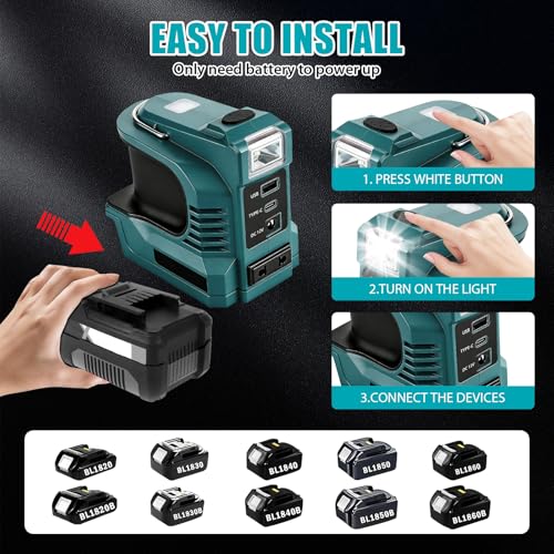 Onduleur pour batterie 18V solution panne de courant et chargeur secours 220W