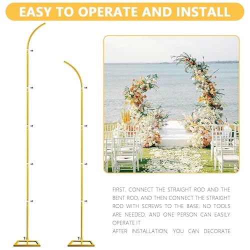 Balloon Arch Stand Set of 2, Wedding Arch Backdrop Stand, Metal Balloon Arch Stand with Base for Birthday, Anniversary, Bridal and Baby Shower (7.9FT&6.7FT) - Image 5