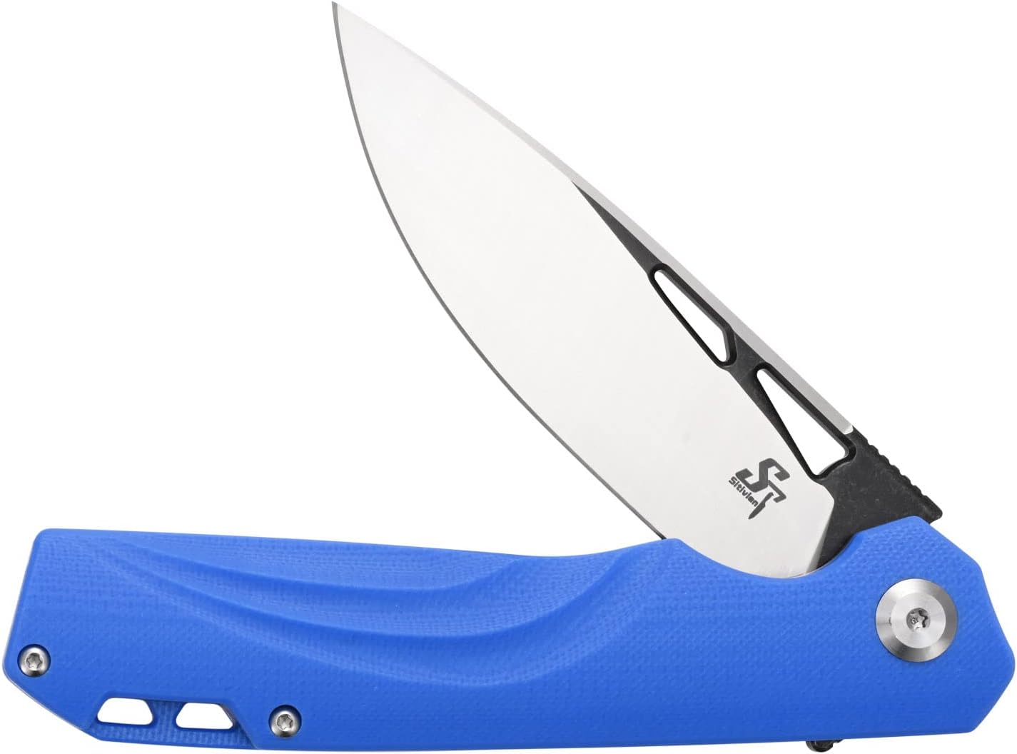 Sitivien ST141 Folding Knife,D2 Steel Blade G10 Handle Pocket Knife EDC Tool Knife for Survival, Hiking, Camping, Fishing(Blue)