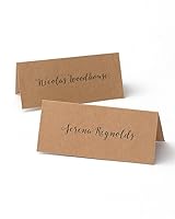 Vista 1 de Gartner Studios Tarjetas de lugar imprimibles Kraft, 3.75" x 1.5", 48