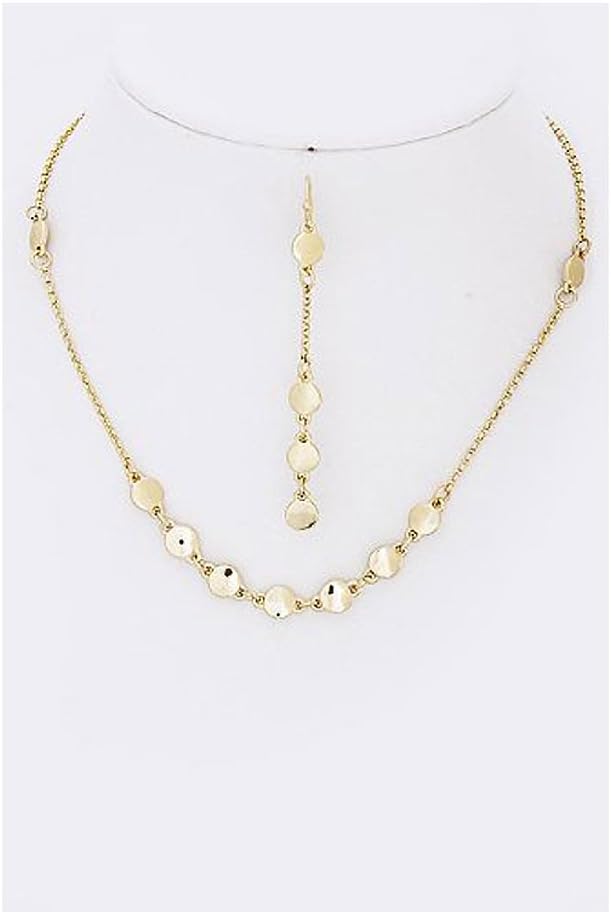 Gold Disk Chain Necklace - Disc Chain - Lead Compliant