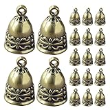 Mikikit 20 Handgefertigte Messingglöckchen mit Schleife Kleiner Hängeglocken für Tür...