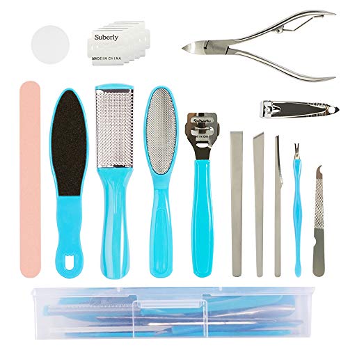 Colossal Pedicure Rasp Foot File -15 Pcs Pedicure Kit Professional - Double Sided Files Foot Care Kit for Home, Hotels,Dorm Room And Beauty Salons(15pcs pedicure kit)