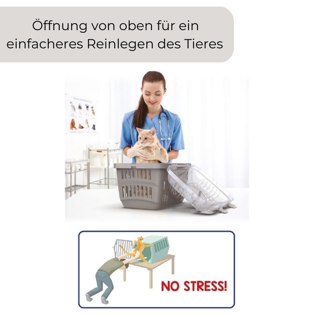 Transportbox Oben Öffnen Hunde Katzen Kleintier Transport Box Katzenbox Open Top