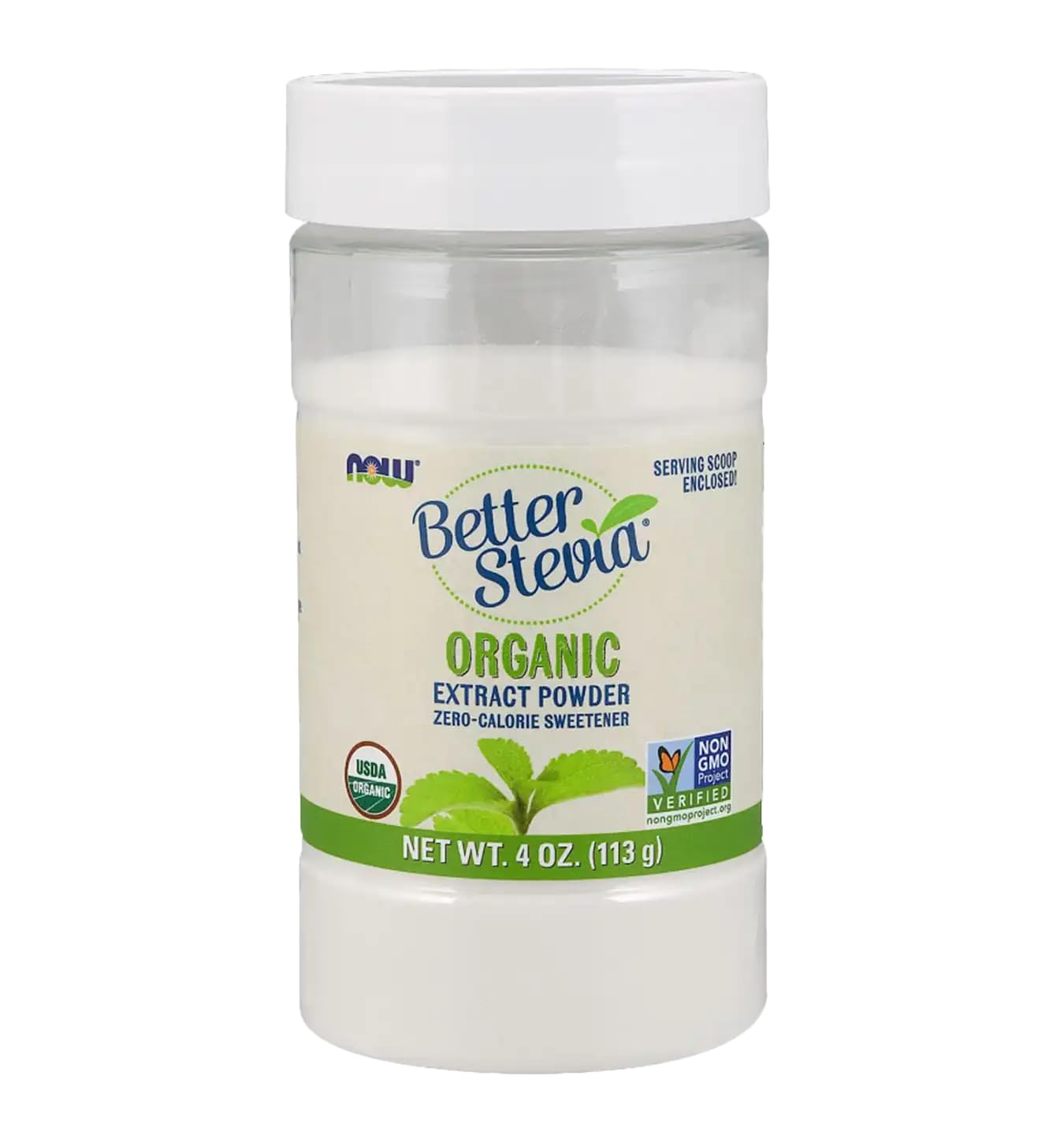 NOW Foods Better Stevia Extract Powder, Organic - 113g