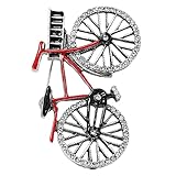 LRXIYODE 立体レトロ自転車胸針 赤色キラキラブローチ ファッションコサージュ パーティー衣装用アクセサリー レディース胸元飾り