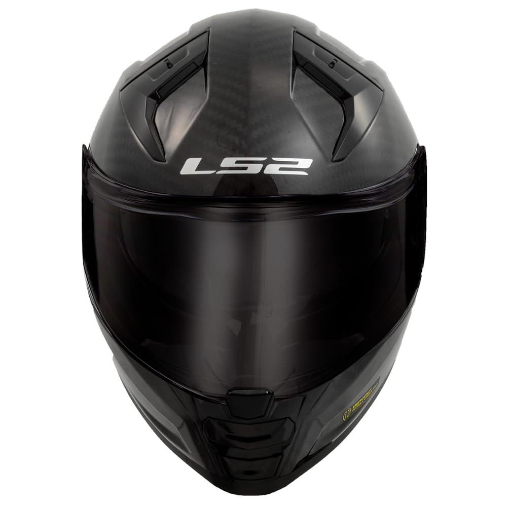 Designed LS2 FF811 Vector II Carbono Bluetooth Intercomunicador Sena Integrado - Casco de Moto Integral con Visor Solar, Pinlock y Pantalla Oscura - Helmets Unisex Hombre y Mujer - ECE 22.06
