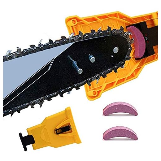 K KERNOWO Chainsaw Sharpener, Two Holes Chainsaw Teeth Sharpener Fast Sharping Stone Grinder Tools Chain Saw Blade Sharpener Compatible with 14/16/18/20 Inch.