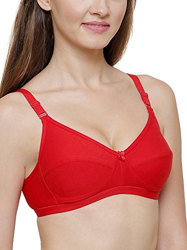 Image of INKURV Cotton Hosiery Bra for Women's Daily use, Full Coverage Bra for Regular wear, Non Padded, Non Wired Everyday Bra with Rich Cotton-Zoe Combo of 3