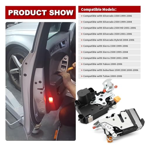 Image of Nakkaa Door Lock Actuator Compatible with Silverado Sierra Yukon (2PCS) | Front Left Right Side Door Lock Actuator