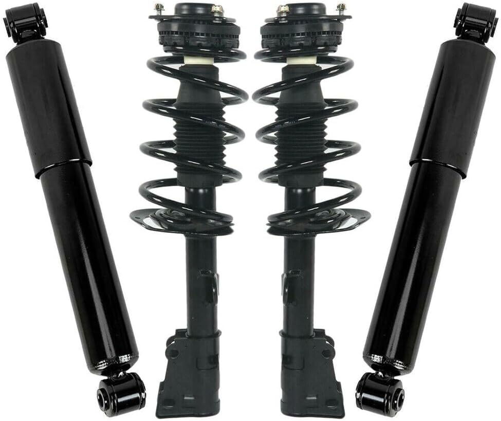 TRIBLE SIX 4Pcs Struts and Shocks Complete Assembly Front Struts w/Coil Springs Rear Shock Absorbers Replacement for 2008-16 Chrysler Town & Country 08-19 Dodge Grand Caravan -171128L 171128R 37290