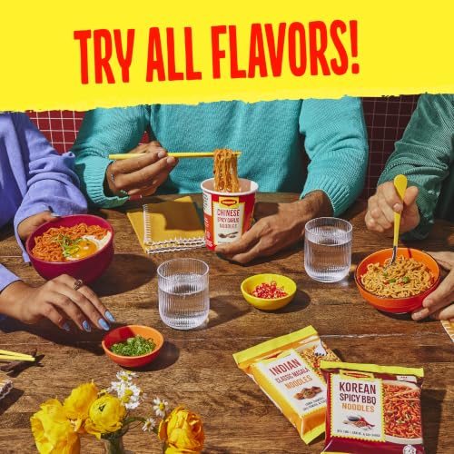 Image of Maggi Chinese Spicy Garlic Noodles 24-Pack | Instant ramen noodles; 3-minute; vegetarian; halal; kosher; 24 pack