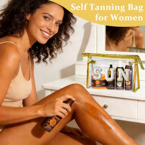 Image of COSHAYSOO Sunscreen Bag Clear Makeup Toiletry Pouch Beach Vacation Essentials for Women Teen Girls Trip Gifts Summer Pool Travel Must Have Accessories Waterproof Stuff