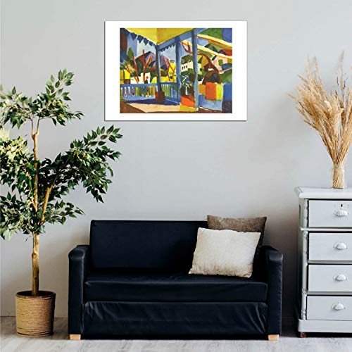 August Macke Stalls affiche artistique mate sans reflet taille moyenne