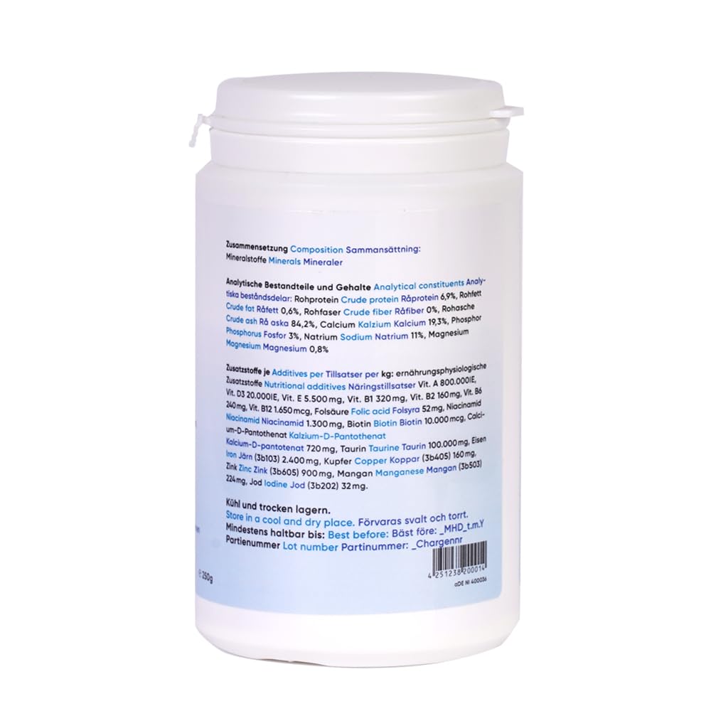 Felini Complete 250g - Ergänzungsfuttermittel für Katzen | Vitamine & Mineralstoffe, Mit Taurin, Für rohes und gekochtes Fleisch, Allergikerfutter geeignet, Frei von Füllstoffen