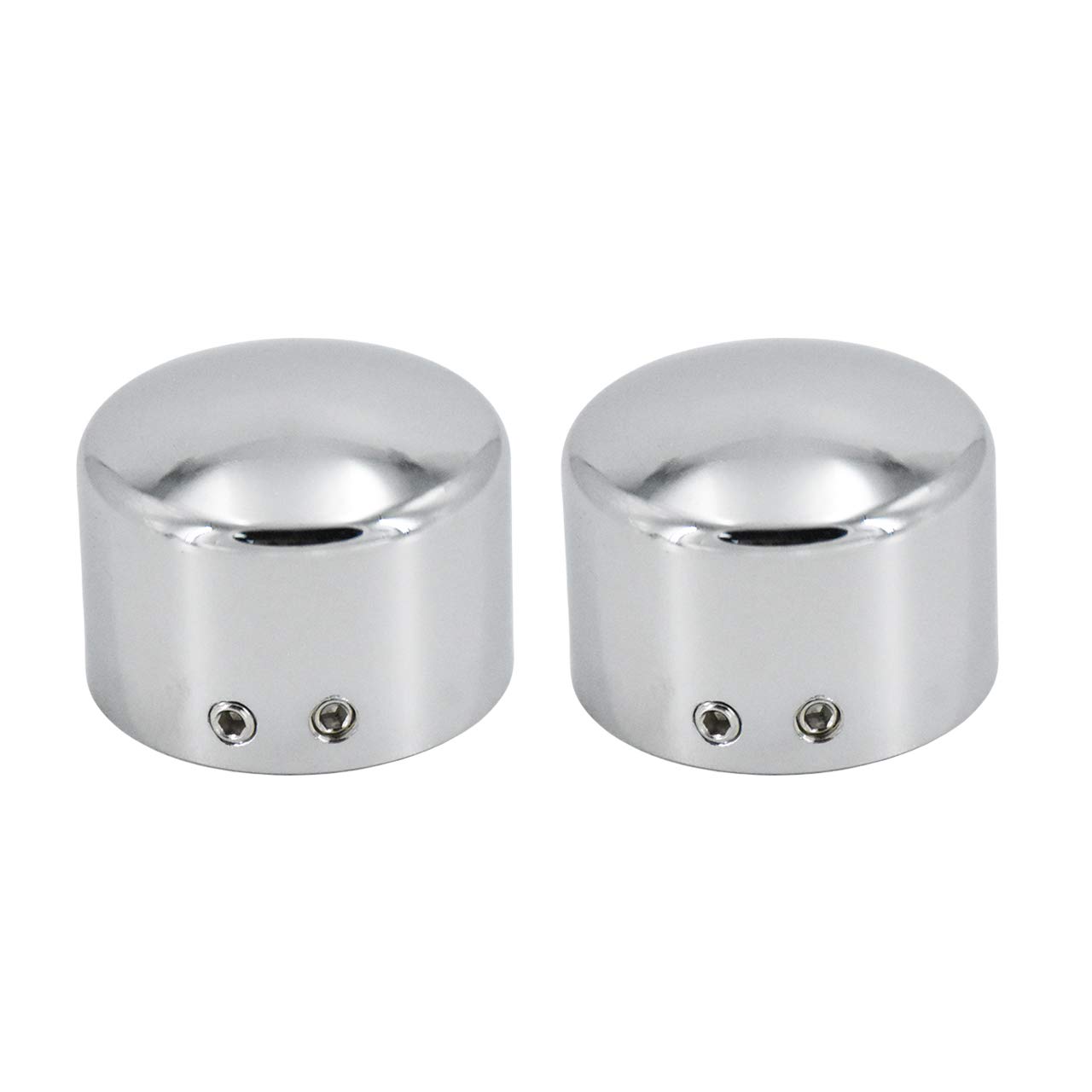 Tappi Copri Asse Anteriore Set Fit per Harley Sportster Xl 1200 Dyna Softail Fat Boy Touring Street Road Electra Tri Glide 2 Pezzi Chrome