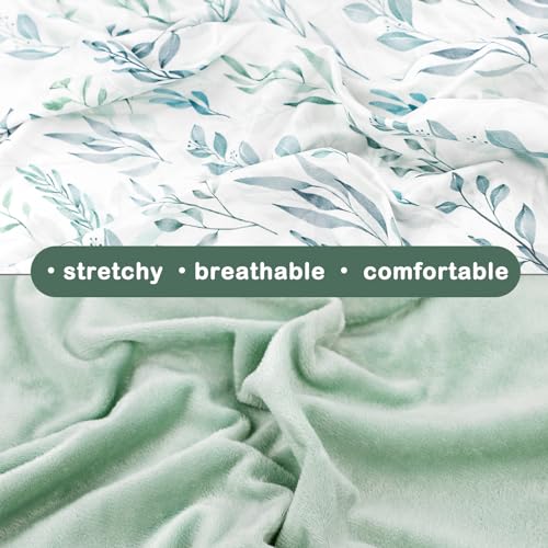Image of Newborn Lounger Cover, Soft Comfortable Baby Lounger Cover, 1 Pack Reversible Removable Slipover for Infant Lounger Pillow, Green Leaf (Lounger not Included)
