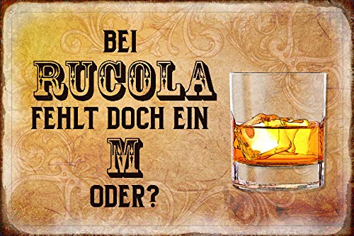 Schatzmix Bei Rucola fehlt Doch Ein M Oder? Letrero de Chapa con Texto en alemán.