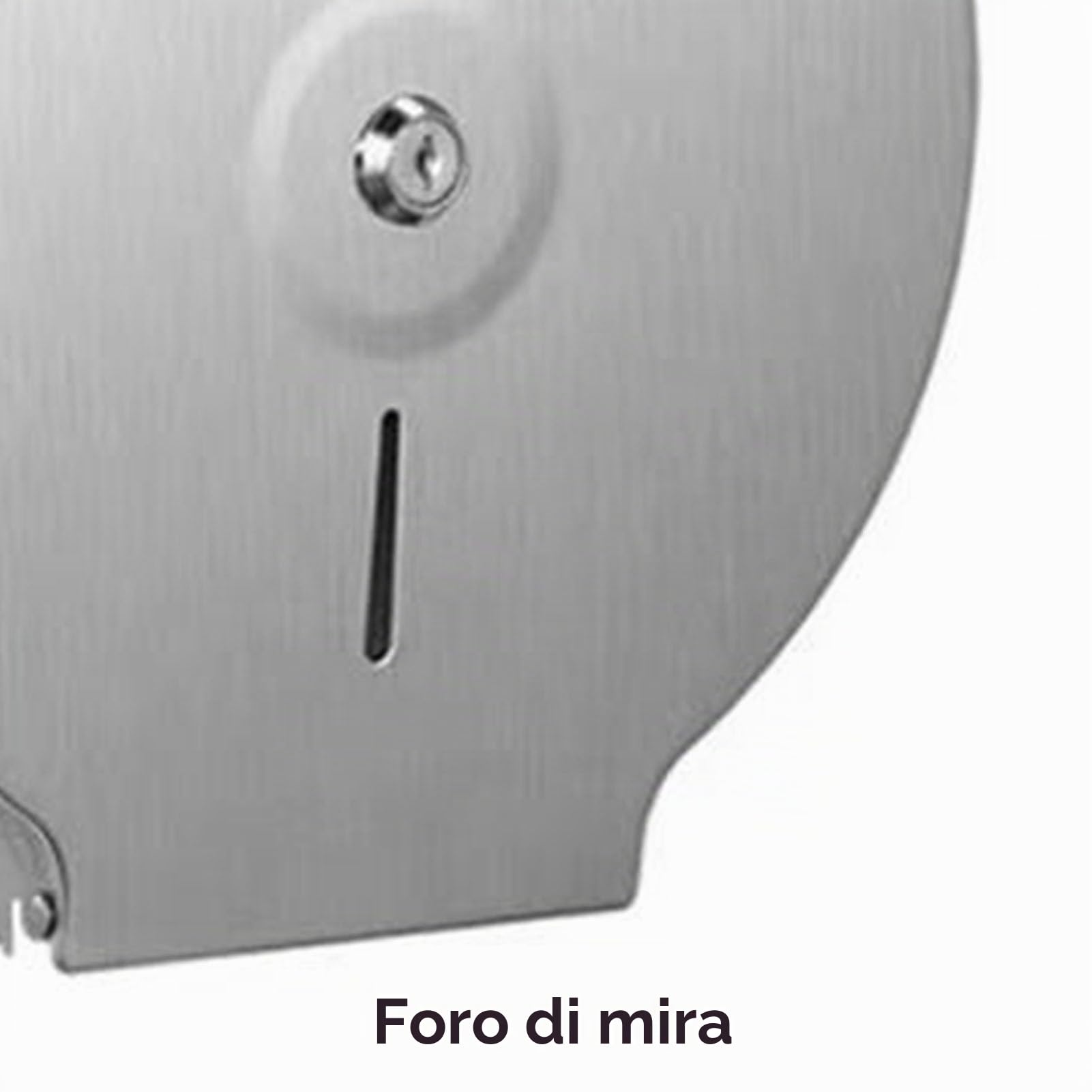 HERCHR Dispenser di Carta Igienica Jumbo a Rotolo Singolo, Dispenser Carta Asciugamani Commerciale, Chiave di Blocco Porta Carta Igienica in Acciaio Inossidabile per Uso Commerciale O Domestico