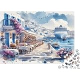 MATÉRIAU：Ce puzzle 1000 pièces au motif Mediterranean Harbor Scene est découpé avec précision dans un matériau recyclé, résistant, solide et durable. Chaque pièce est unique et jamais répétée, pour offrir aux amateurs de puzzles une expérience parfaitement satisfaisante. Une fois terminé, le puzzle peut être utilisé comme décoration murale.