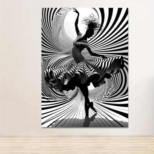 Toile murale abstraite danseuse pour dynamiser un salon trop terne