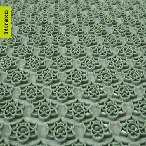Tapis d'acupression en coton TREXO vert avec coussin de massage - 2
