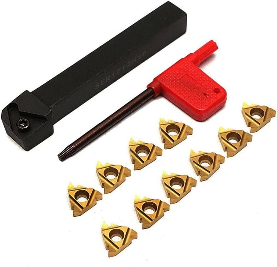 10 X 16ER,AG60 Threading Insert + SER1212H16 12mm Lathe CNC Cutting-Tool Holder