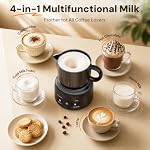 Kismile 4-in-1 Electric Milk Frother, Automatic Milk Frother with Spout - Image 3