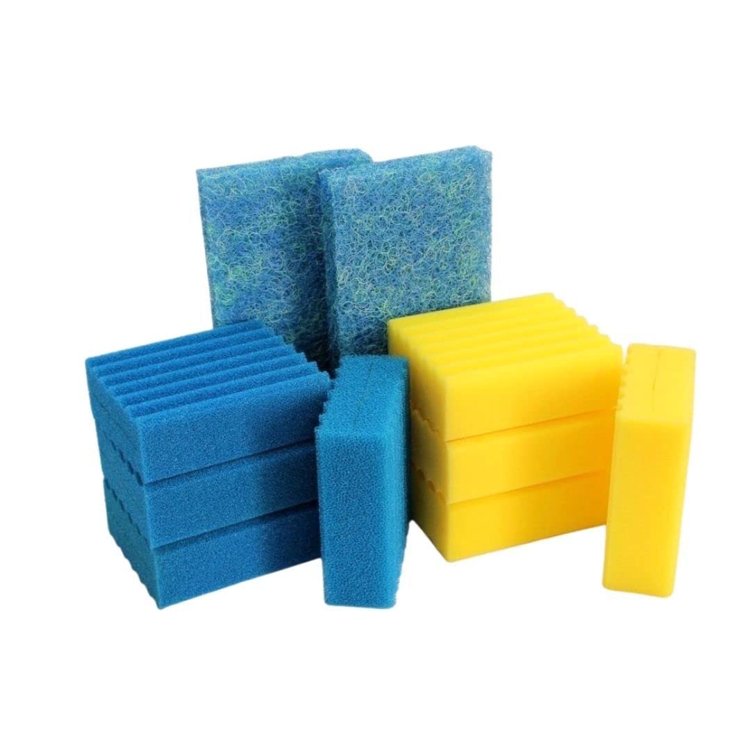 AquaOne Éponges de rechange + tapis japonais CBF 350 B - Filtre de bassin - Filtre de chambre - Éponge de rechange - Filtre passant fin et grossier