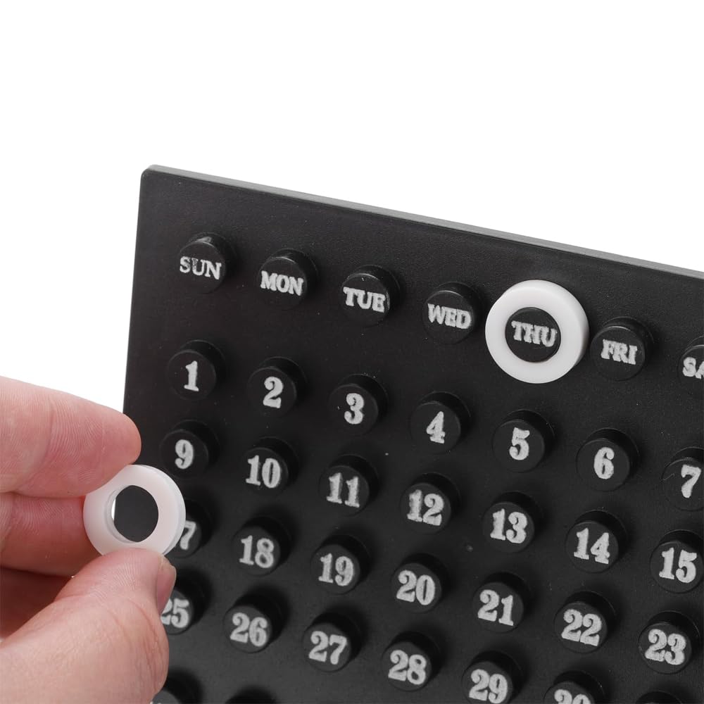 Sarini Ring Perpetual Calendar Wooden Calendar Wooden Perpetual Calendar Desktop Acrylic Calendar Stand Makes Study Living Room More Stylish And Special Ornaments - Image 4