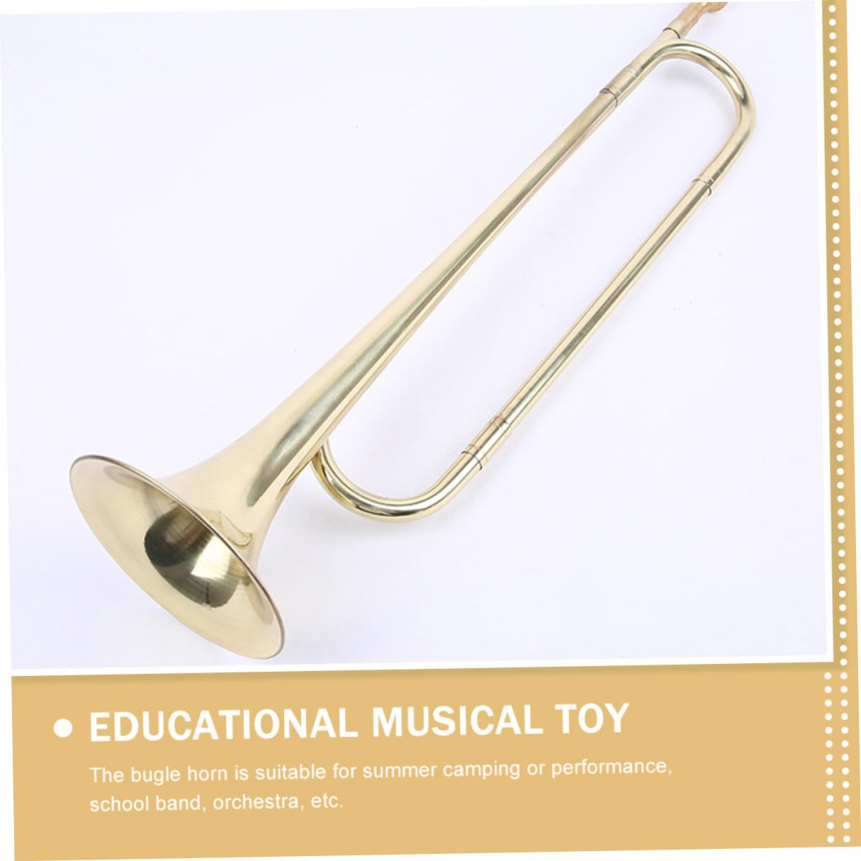 PRETYZOOM Trompeta para Principiantes Juvenil Pequeña, Instrumento de Viento Boquilla y Guantes Incluidos, Juguete Educativo para Niños y Estudiantes en Escenario Musical
