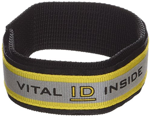 (1) Vital ID Sport Safety ID Wristband-- Yellow