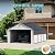 12x20 Metal Carport, Steel Carport Canopy Heavy Duty All Weather,Enclosed Car Tent Garage with Removable Sidewalls & Doors,Metal Car Port for Snow