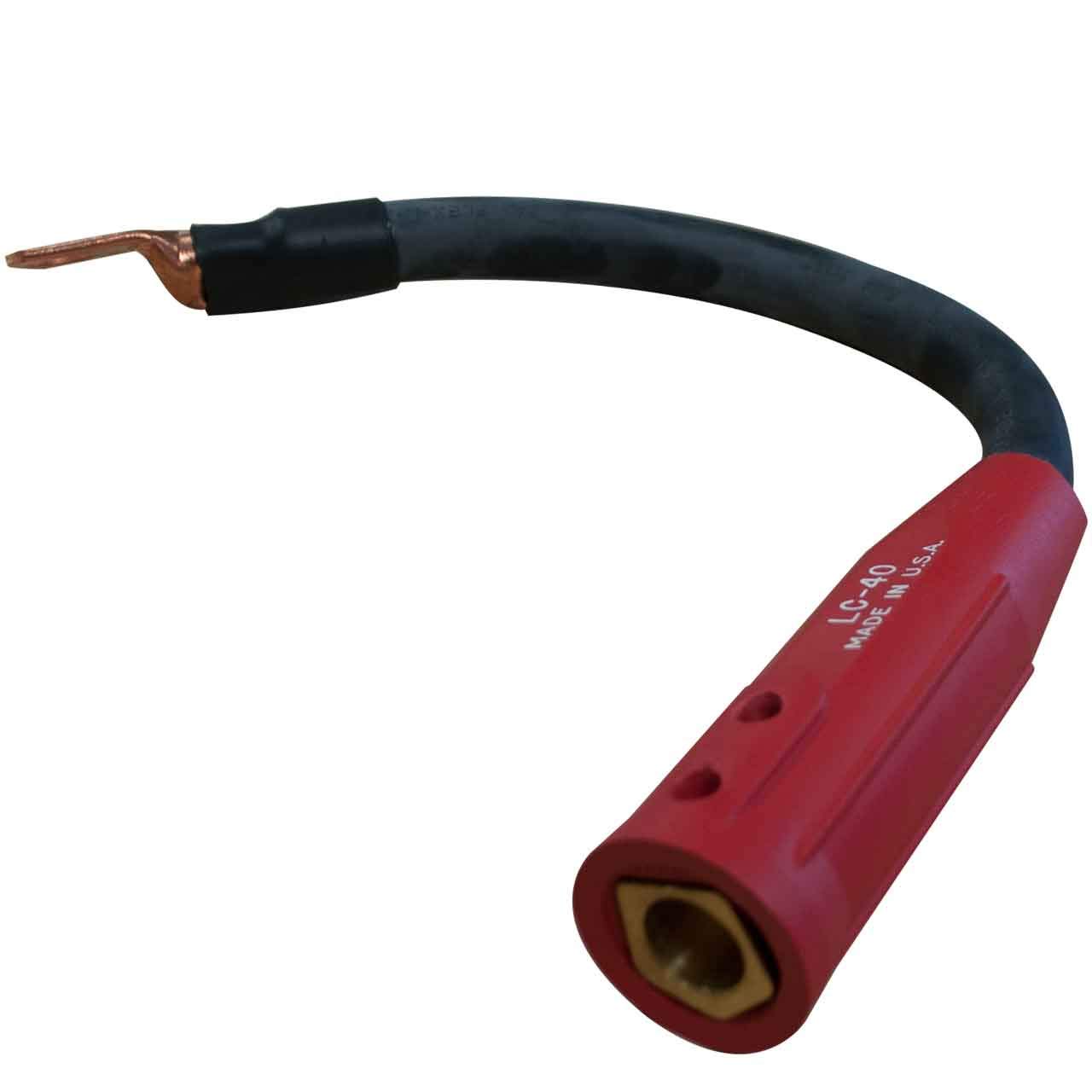 3/0 Welding Cable Lead 1 Foot Long Positive Connector
