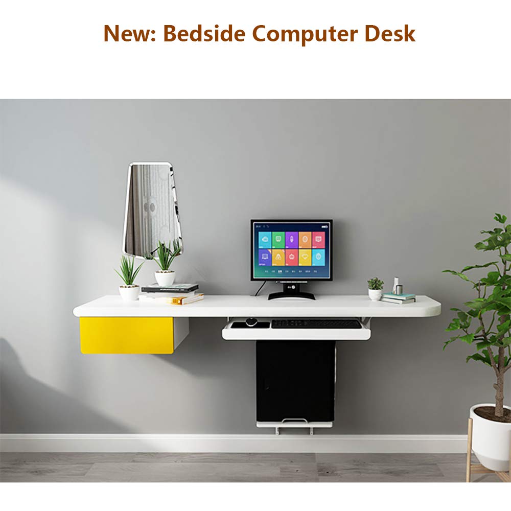 Buy VBARV Floating Computer Desk with Storage Shelves, Wall Mount