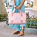 Travel Duffel Bag - Large Shoulder Weekender Overnight Bag, Carry on Bags with Wet Pocket, Waterproof Expandable Duffel Bags with Trolley Sleeve for Sports Travel Gym, Pink