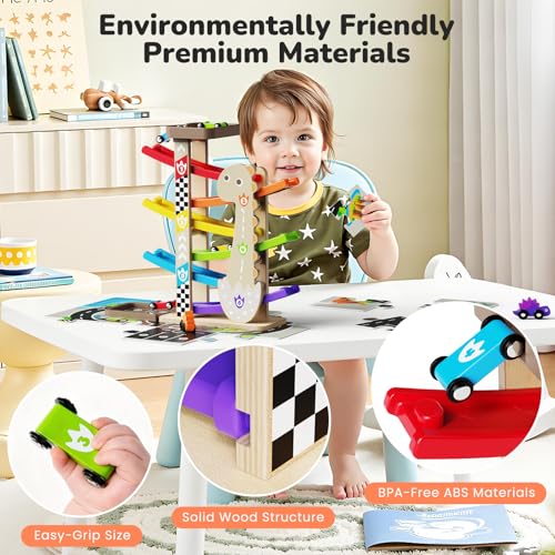 Regalo educativos para niño y niña con 6 mini coches de colores 2