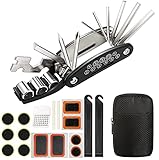 PRAKTISCHE TASCHE - Dank Klettverschluss kann unsere Fahrradwerkzeug- Tasche entweder einfach am Rahmen des Fahrrads oder an der Hose angebracht werden. So haben Sie immer alles Notwendige dabei, um eine kleine Panne im Handumdrehen zu beheben!