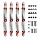 RCAWD 130mm Universal Shock Absorber for a lot of 1/10 RC Hobby Cars Upgrades , Full Aluminum RC Shock 7075 Adjustable Shocks Damper 4pcs Hop Ups Parts Red