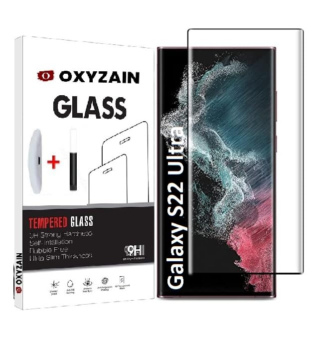 OXYZAIN® Premium Tempered Glass Screen Protector For Samsung Galaxy S22 Ultra,Fingerprint Working | UV Tempered Screen Guard For Galaxy S22 Ultra - 9H Hardness/HD (PACK OF 1) (B0D3V88NMN) Amazon Price History, Amazon Price Tracker