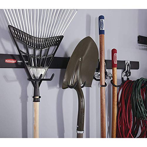 Rubbermaid Fasttrack Wall Double S Hook 2 Handle Garage Storage Organizer Rack For Hand Tools (2 Pack) #TOP6