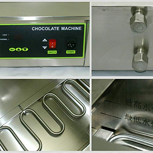 Chocolate Melting Pot, 110V Commercial Electric Tempering Machine Stainless Steel 8kg Automatic Chocolate Heater Liquid Warmer for DIY Home Restaurant Bakery