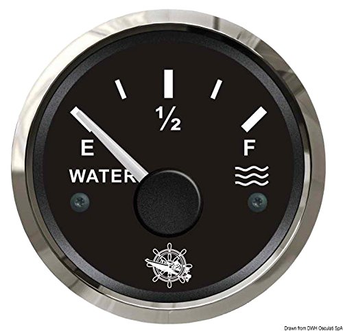 OSCULATI Jauge d'eau 240/33 Ohm Noir/polie