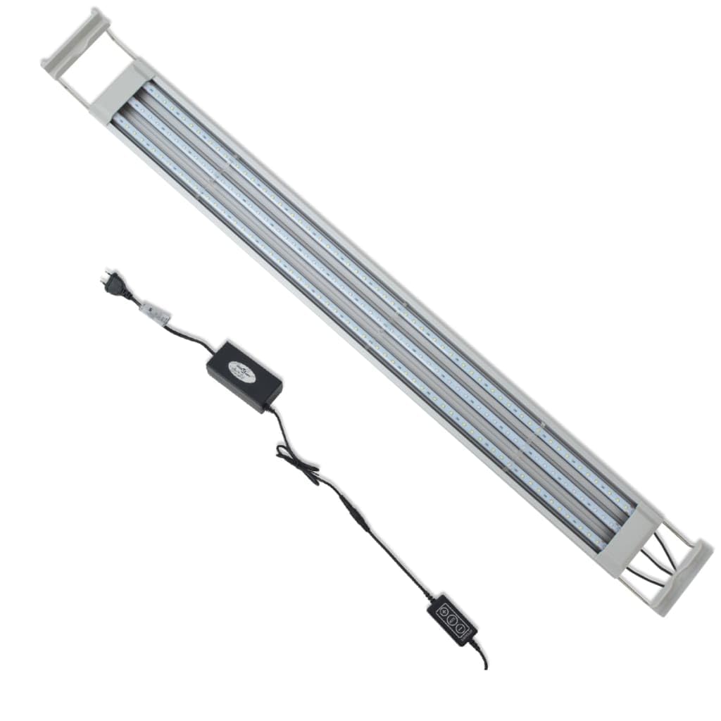 Aquarium Beleuchtung LED 100-110 cm Aluminium IP67 Leuchte mit 153 LEDs für Fischbecken Aquarienlampe Weiß Blau