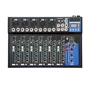 Minrs Mischpult 7-Kanal DJ Audiomixer