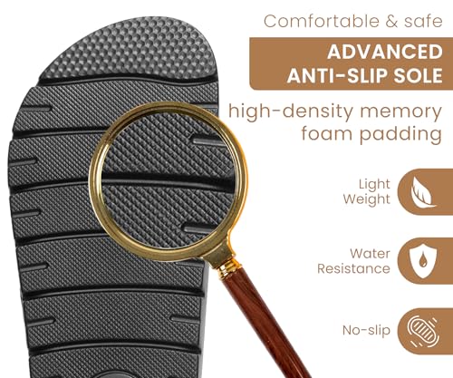 Genuine Leather Chunky Big Buckle Platform Clogs for Women Memory Foam Arch Support Cork Footbed Potato Shoes Mules-Benton Tan — view 3