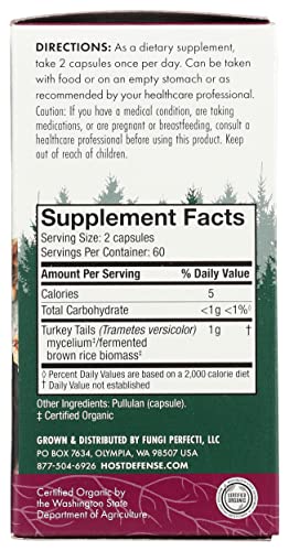 Host Defense Turkey Tail, 120 Count #TOP6