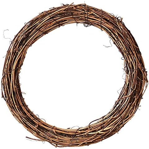 Natural Grapevine Wreath Christmas Dried Rattan Wreath Ring Christmas Wreath DIY Crafts Wall Hanging Door Garland 10/20/25/30/40cm Cover