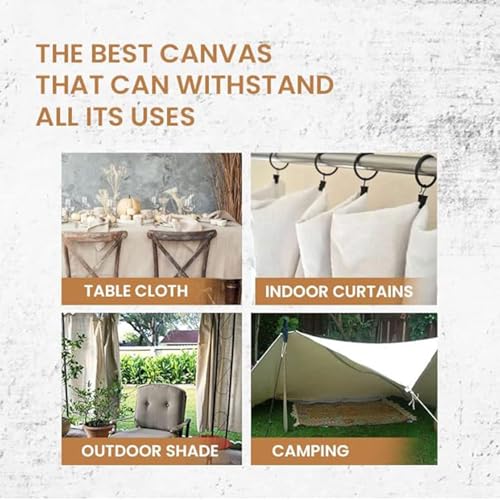 Image of CANVASS Canvas Drop Cloth Tarp Fabric Curtains for Painting - Paint Tarp Supplies Sheet (5.3 feet X 3.3 Feet)