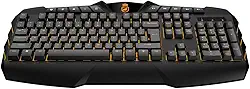 Gshield Teclado Gamer Semimecânico com Fio 1,5m Padrão ABNT2 + Teclas Multimídia e Iluminação Backlight Amarela, Tech Fury